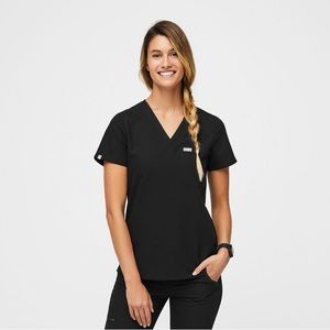 Figs Black Catalina Scrub Top - Medium